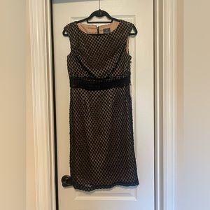 Adrianna Papell black and nude dress